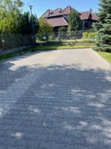 mycie kostki brukowej bydgoszcz - z mchu